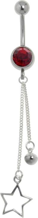 Image du produit Bijouteria Piercing nombril (Acier chirurgical 316L, Cristallin, Argent 925)