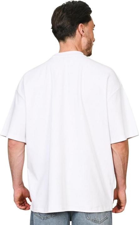 Actual product image Casual Classics Unisex Adult Interlock Combed Ringspun Cotton Extended Neckline Oversized T-Shirt (S)
