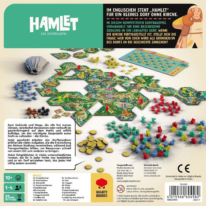 Actual product image Mighty Boards Hamlet: Das Dorfbauspiel, board game, for 1-4 players, from 10 years (DE edition) (German)