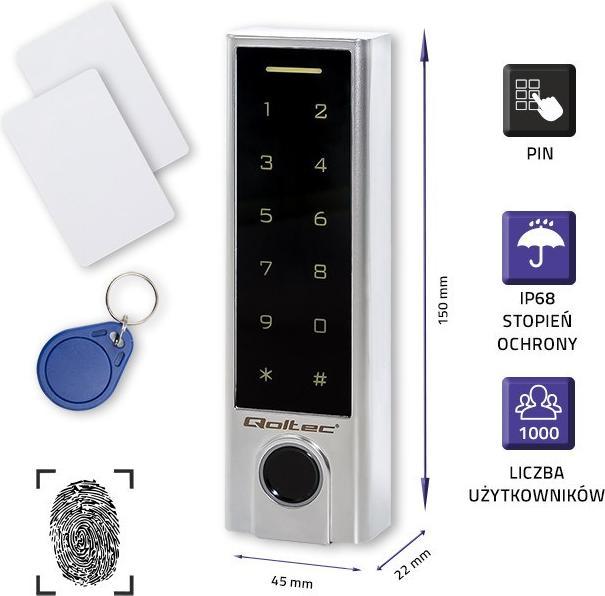 Produktbild Qoltec N--QOLTEC 52449 Code lock PROTEUS with (Elektronische Zahlenkombination)