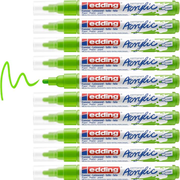 Produktbild Edding Acrylmarker (Gelbgrün, 3 mm, 1 x)
