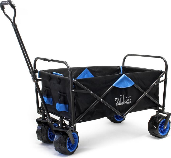 Immagine prodotto Wiltec Carretto pieghevole Toboli con ruote larghe Carretto pieghevole da spiaggia offroad