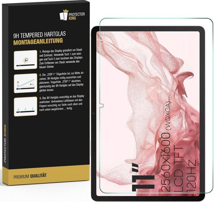 Actual product image Protectorking 6x real tempered 9H armoured glass 3D CLEAR (6 Piece, Galaxy Tab S8)
