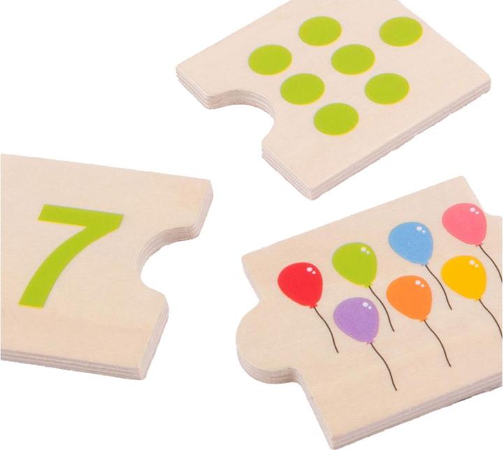 Immagine prodotto Bigjigs Puzzle di tessere numeriche in legno, 30 pezzi. (30 pezzi)