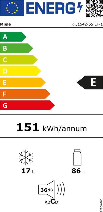 Energy Label Miele K 31542-55 EF-1 (103 l)