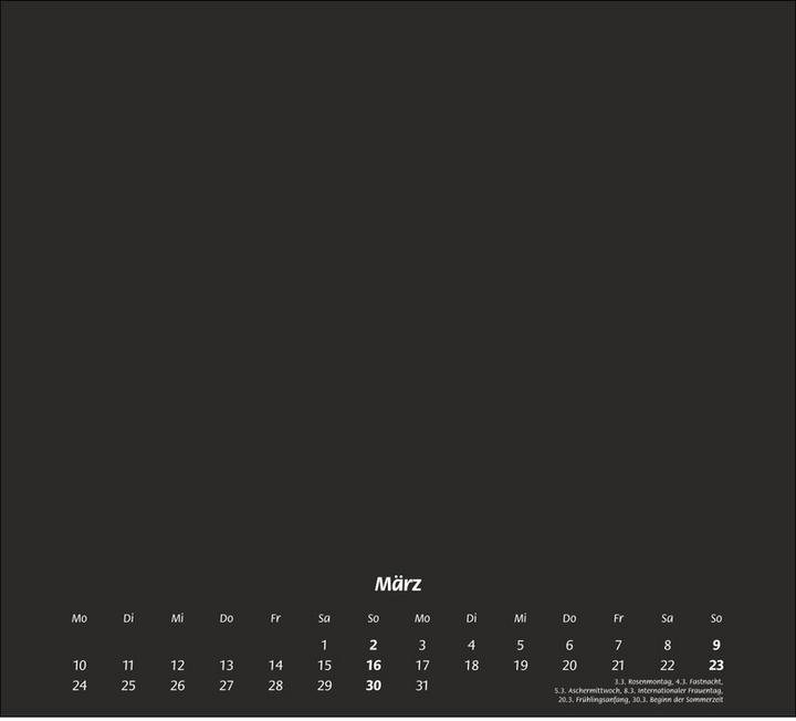 Produktbild times&more Bastelkalender schwarz 2025 (Kein Einband, Deutsch)