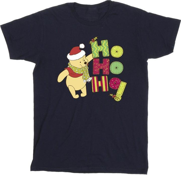 Actual product image Disney Mens Winnie The Pooh Ho Ho Ho Scarf T-Shirt (3XL)