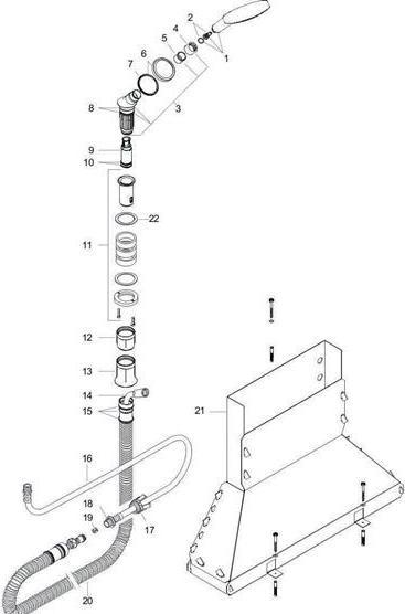 Produktbild hansgrohe Wannenrand-Set AXOR DN 15, mit Handbrause chrom