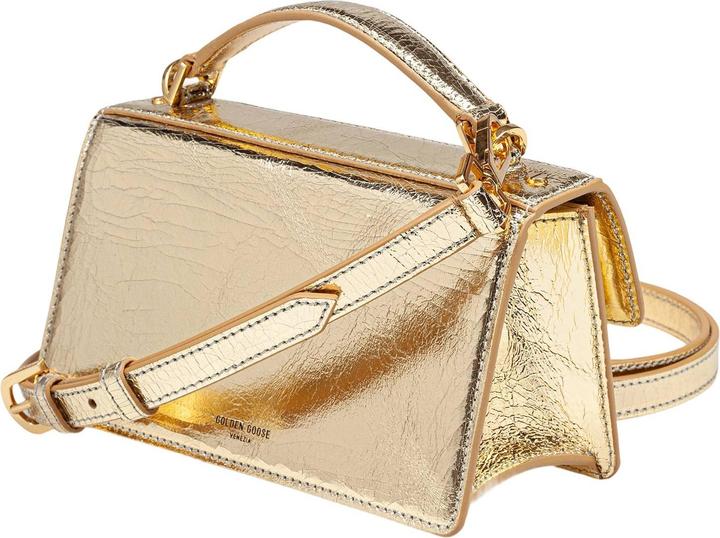 Actual product image Golden Goose venezia small handbag in gold color leather