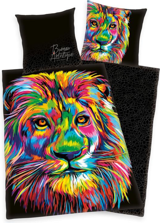 Actual product image Herding Bureau-Artistique "Lion" Satin Bed Linen