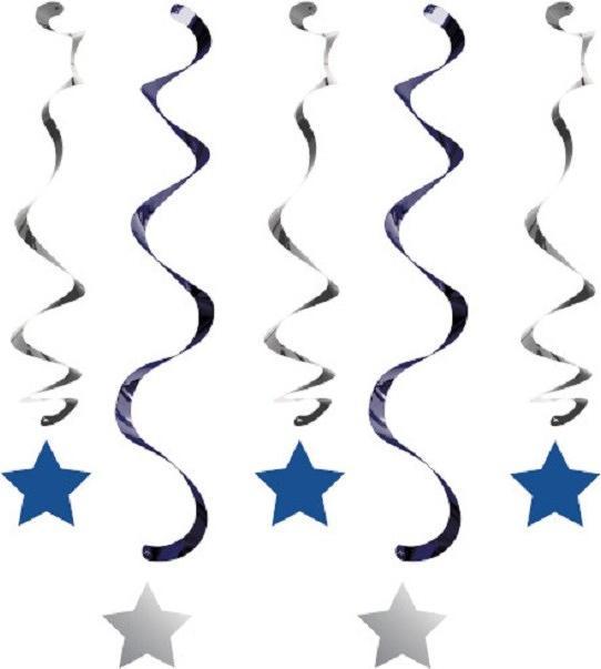 Produktbild Creative Party Suspensions spirales Étoile bleue
