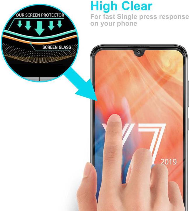 Image du produit Cadorabo Verre de protection d'écran pour Huawei Y7 2019 / Y7 PRIME 2019 (1 pièce(s), Huawei Y7 Prime (2019), Huawei Y7 (2019))