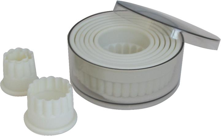 de Buyer Cookie cutter set round serrated 9 pieces Ø2-10cm H: 5cm