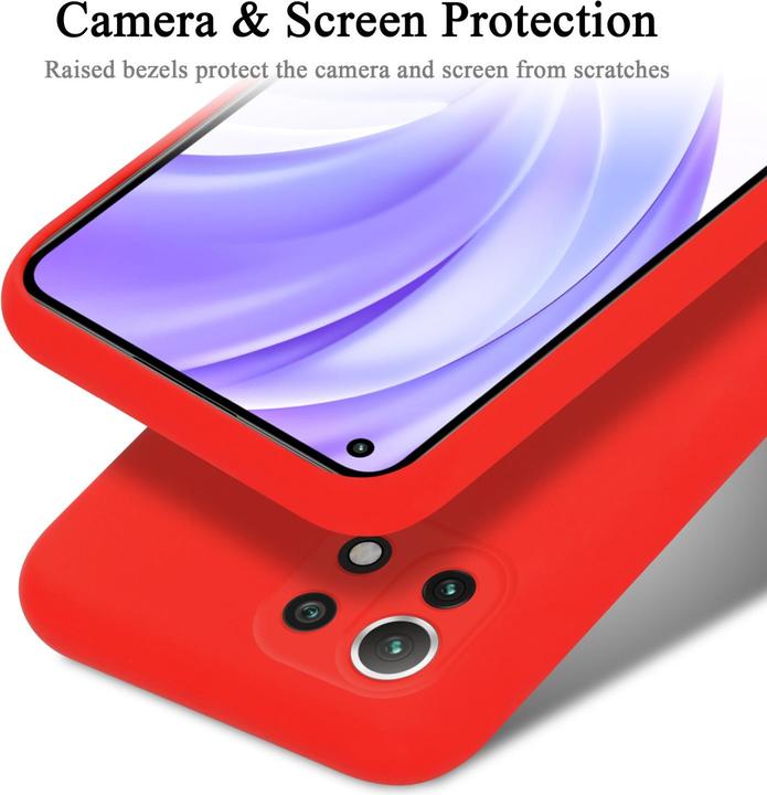 Actual product image Cadorabo TPU Liquid Silicone Case Cover for Xiaomi Mi 11 LITE (4G / 5G) / 11 LITE NE (Xiaomi 11 Lite 5G NE, Xiaomi Mi 11 Lite, Xiaomi Mi 11 Lite 5G)