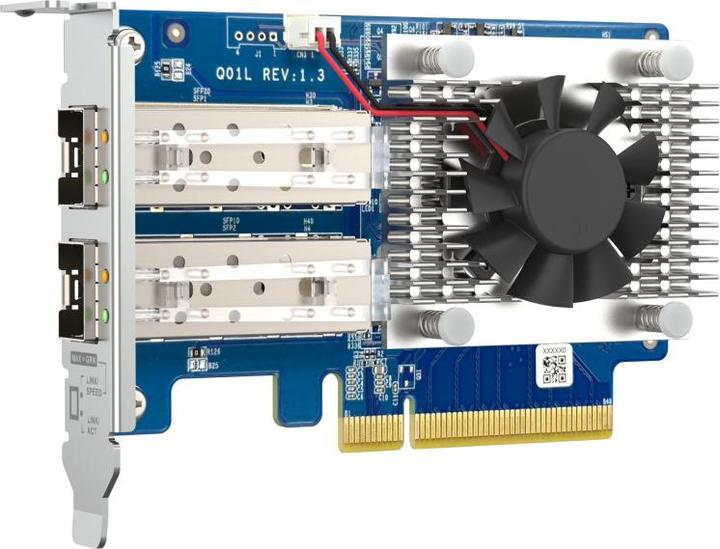 Actual product image QNAP Dual-port SFP+10GbE network expansion
