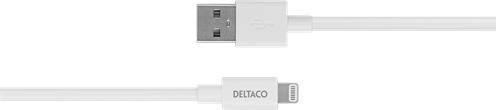 Produktbild Deltaco Lightning cable USB-A -Lightning, 1m, Apple C189 chipset, MFi, FSC-labeled packaging, white (1 m, USB 2.0)
