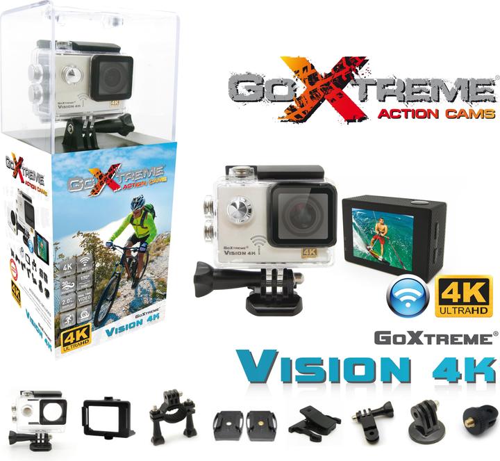 Actual product image Easypix GoXtreme Vision 4K ULTRA HD silver (24p, 4K, Wi-Fi)