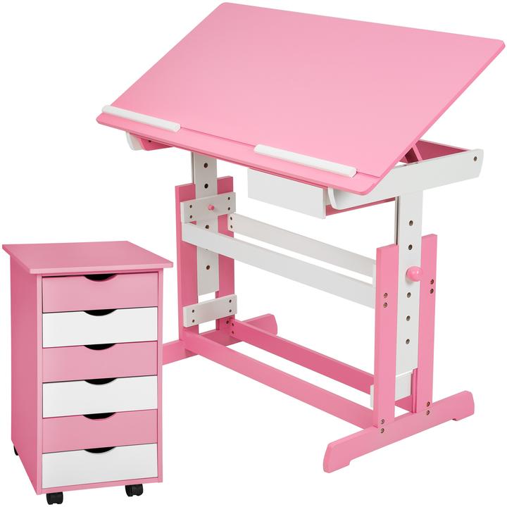 Produktbild tectake Kinderschreibtisch und Rollcontainer (109 x 55 x 94 cm)