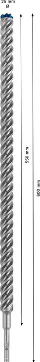 Image du produit Bosch Professional Zubehör Marteau perforateur Expert SDS plus-7X, 25 x 550 x 600 mm (25.00 mm)