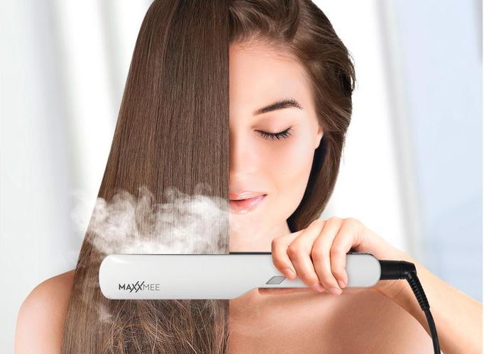Actual product image Maxxmee Hair Straightener Steam Pro, Black/White