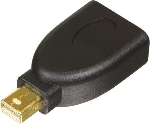 Actual product image Deltaco MDP-DP Cable Adapter Mini Displayport Displayport Black (Mini DP)