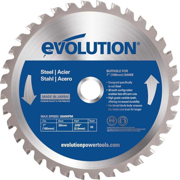 Actual product image Evolution TCT saw for cutting steel 180mm 36z (EVO-180-36-S)
