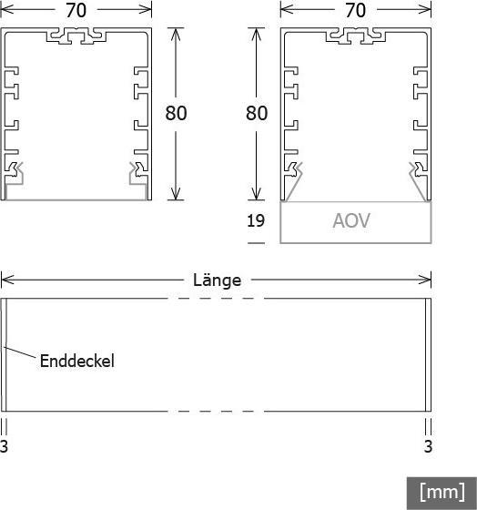 Immagine prodotto LTS ML-A 070.1140.08 AOB WS Monoline (3300 lm)