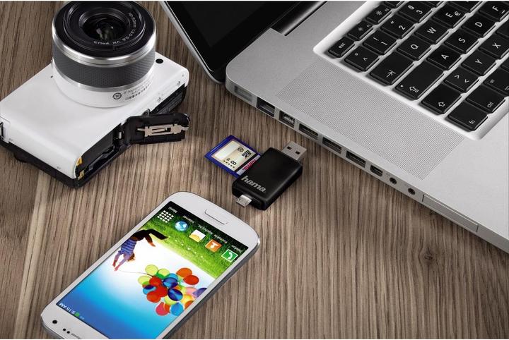 Produktbild Hama 2in1-USB-2.0-OTG-Kartenleser SD/microSD (USB 2.0, USB 2.0 Micro-B)