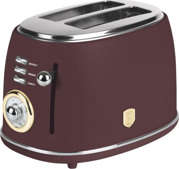 Actual product image BerlingerHaus Toaster with 6 toasting levels, bordeaux