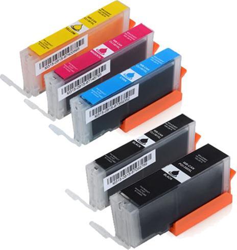 Produktbild Hermex Kompatible Tintenpatrone XXL für Canon PIXMA TS6150 (M, Y, PGBK, C, BK)
