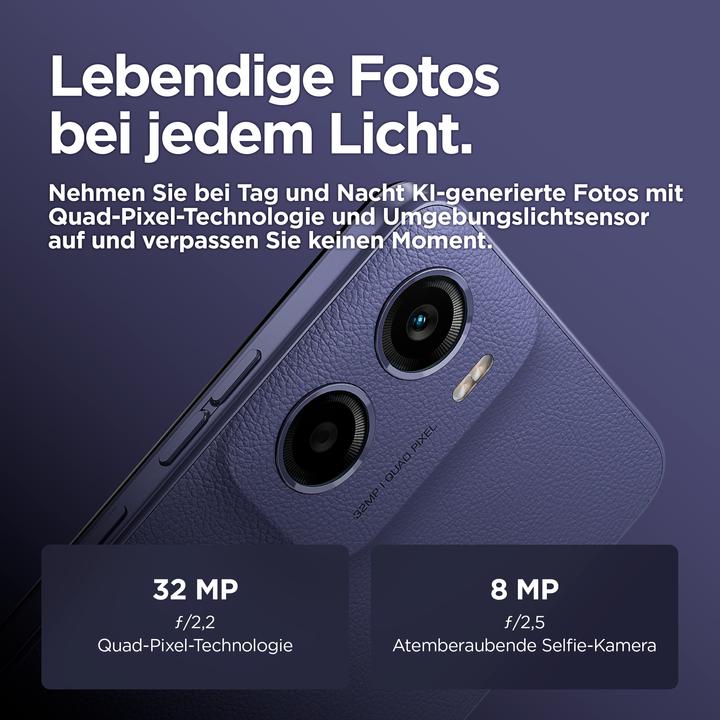 Immagine prodotto Motorola Smartfon Moto E15 2/64GB Fresh Lavender (64 GB, Lavanda fresca, 6.67", Doppia SIM, 32 Mpx, 4G)