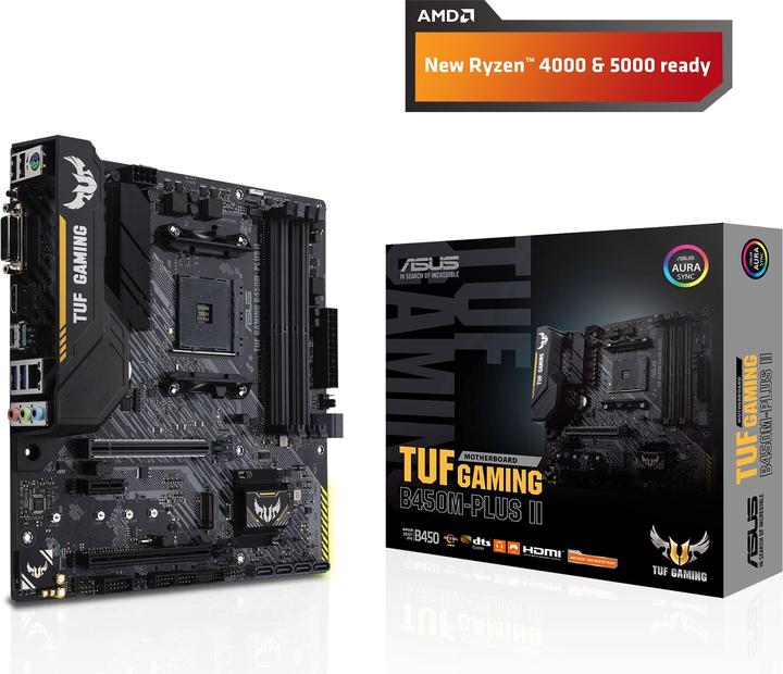 ASUS TUF B450M-Plus II Gaming (AM4, AMD B450, mATX)