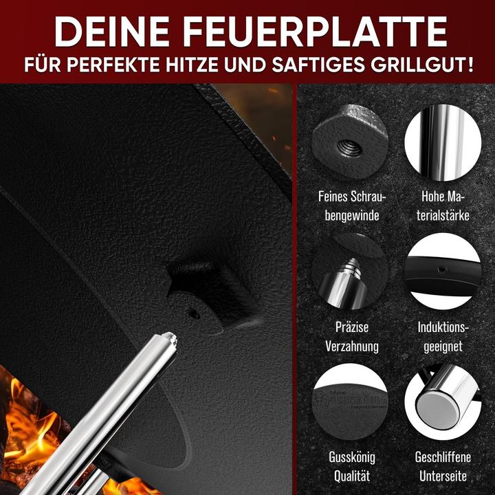 Actual product image Gusskönig Cast iron fire plate (45cm)
