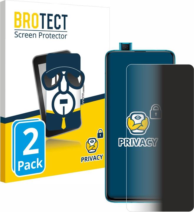 Productafbeelding BROTECT Anti-spionnetje privacyfolie Beschermfolie tegen blauw licht (2 Stuk, Xiaomi Poco F2 Pro)
