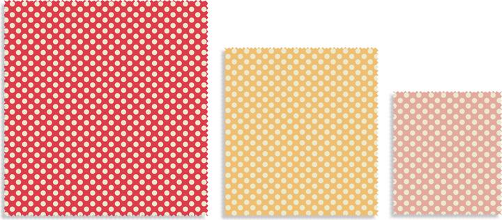 Pebbly Beeswax cloths, set of 3, S-M-L (3 x)