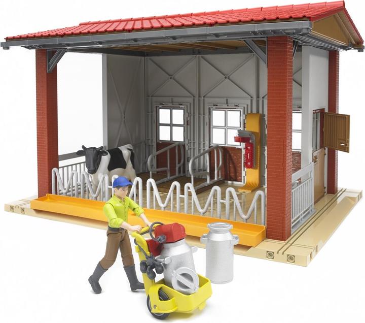 Produktbild Bruder Kuhstall mit Melkmaschine, Kuh und Figur