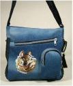 Kögler Jeans Tasche, Motiv Wolfskopf, 29x28cm
