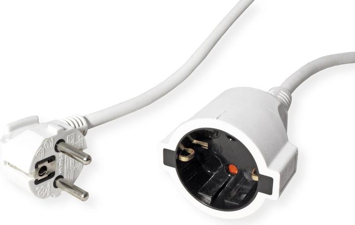 Actual product image Bachmann Schuko extension cable, 230VAC, white 5m (5 m, CEE 7/7, CEE 7/5)