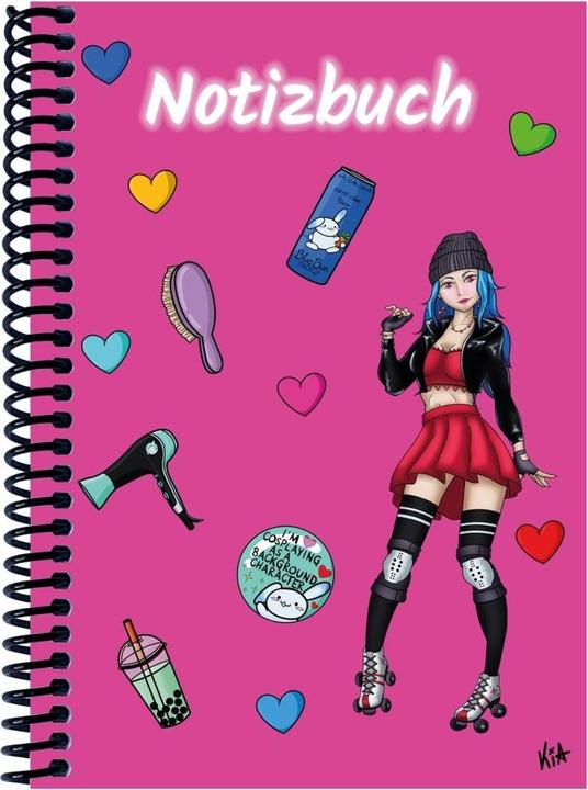 Actual product image A 5 notebook Manga Enora, pink, blank (A5)