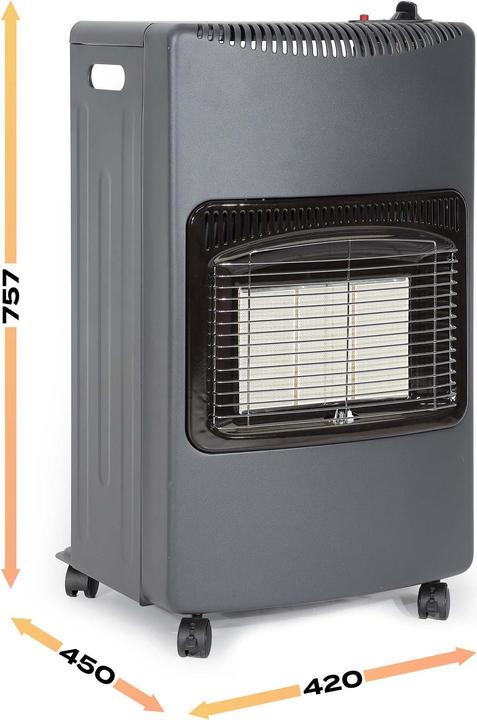 Actual product image Wiltec mobile gas heater 4,2kW gas radiant heater 42x36x73cm radiant heater indoor (4200 W)