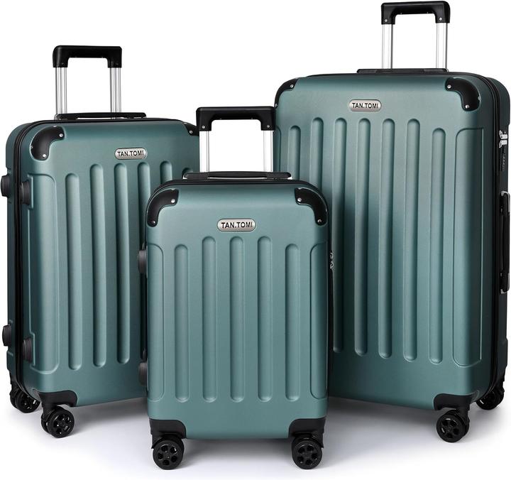 Produktbild Tan.Tomi 3-teiliges Hartschalenkoffer-Set (95 l, Handgepäck (bis 50l), M (50 - 90l), L (90 - 115l))