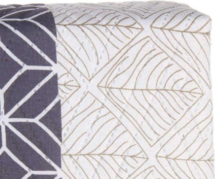 Immagine prodotto Gift Wendbare Tagesdecke 240 x 260 cm sechseckig Blau Weiss Grau (6 Stück) (240 x 260 cm)