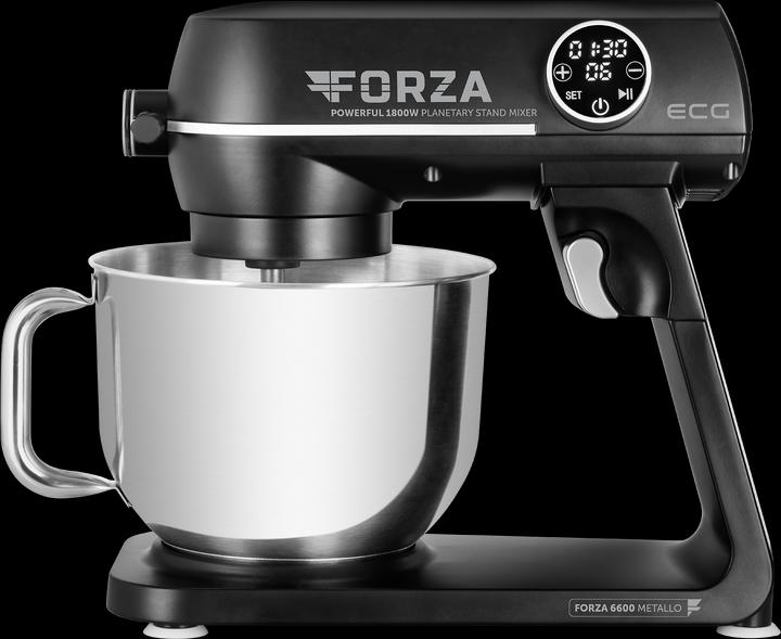 Produktbild ECG FORZA 6600 Metallo Nero Küchenmaschine, 1800 W (1800 W)