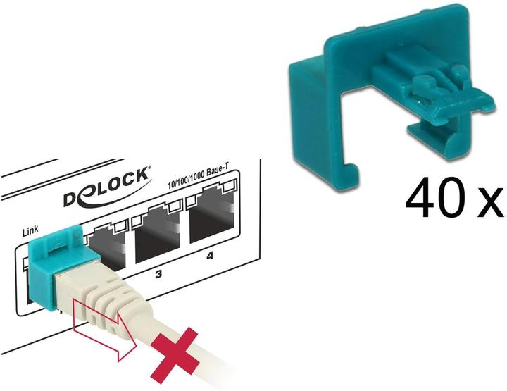 Immagine prodotto Delock Clip di bloccaggio RJ45 Set di 40 (Accessori per cavi)