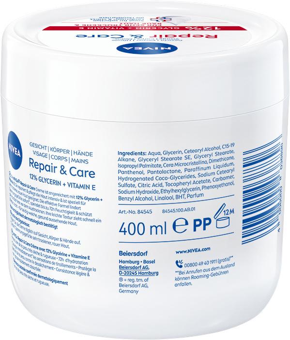 Produktbild NIVEA Repair & Care Intensive Repair (Körpermilch, Körpercreme, 400 ml)
