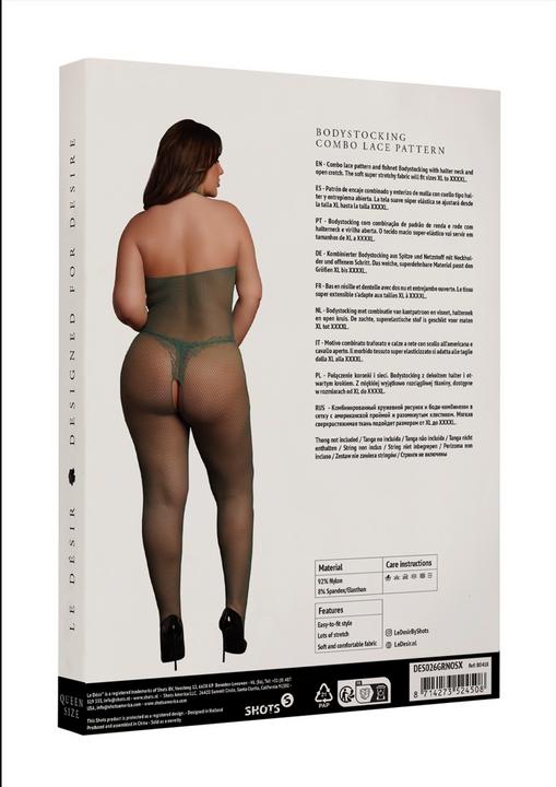 Produktbild Le Désir Fishnet and Lace Bodystocking - Queen Size (XL, XXL, 3XL, 4XL)