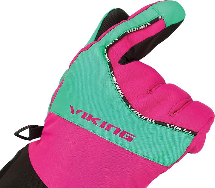 Actual product image Vikingsports Viking Europe Fin Gloves Kids Pink/Green Glove Size 4 2021 Outdoor Gloves (4)