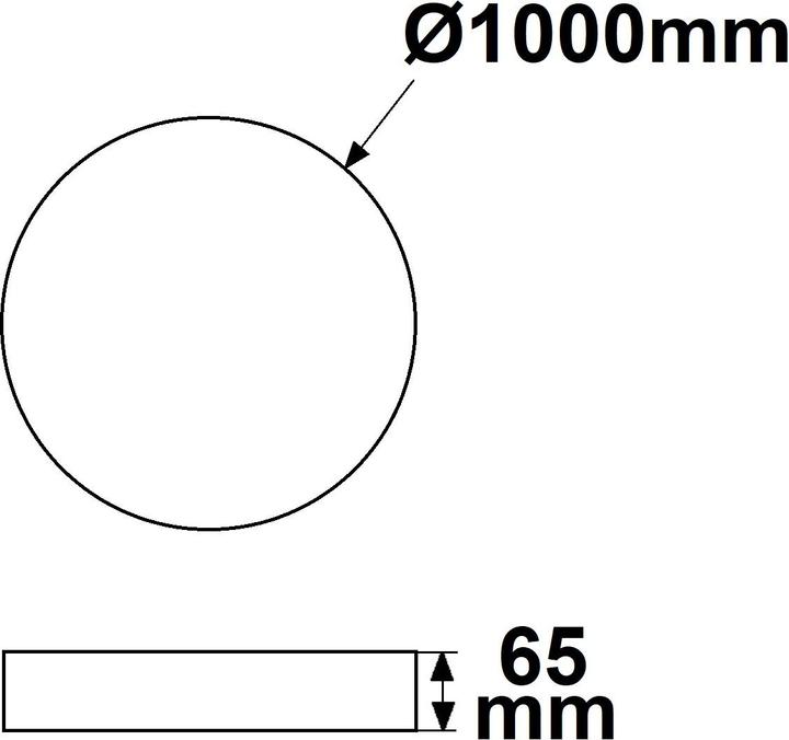 Produktbild Isoled LED Deckenleuchte UGR<19 2H, weiss, 80W-100W, rund, DN1000, ColorSwitch 2700-3000-4000K, dimmb