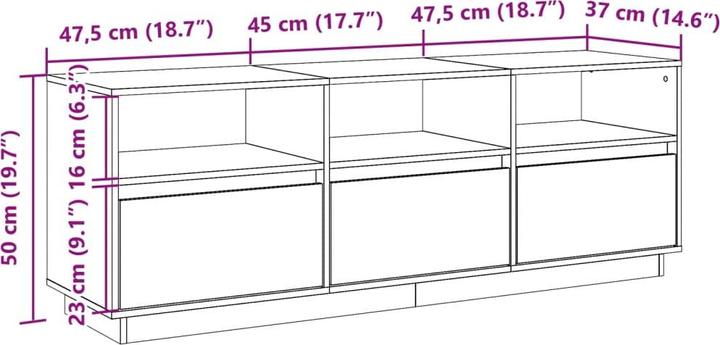 Actual product image VidaXL Darina (140 x 37 x 50 cm)