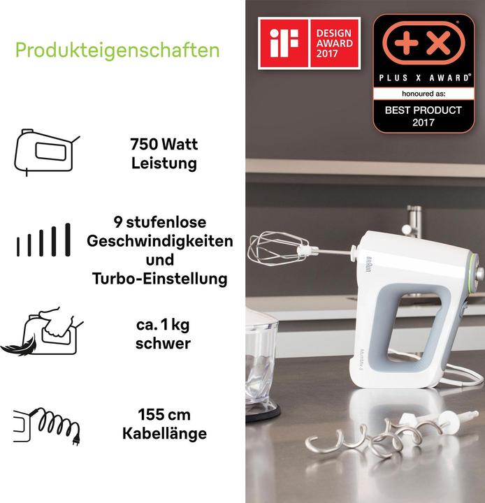 Actual product image Braun MultiMix 5 HM5137WH (750 W)